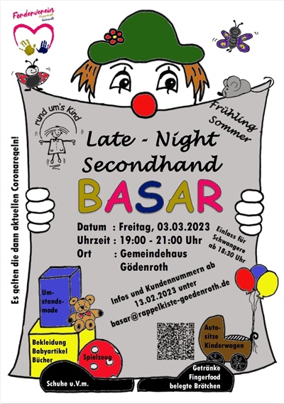 Second-Hand-Late-Night-Basar am freitag, 03.03.2023